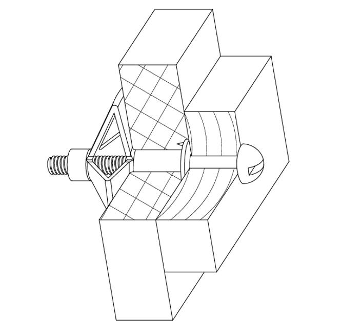пример установки металлического дюбеля для пустотелых конструкций