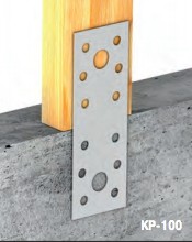 установка крепежной пластины 2 мм в бетонное основание