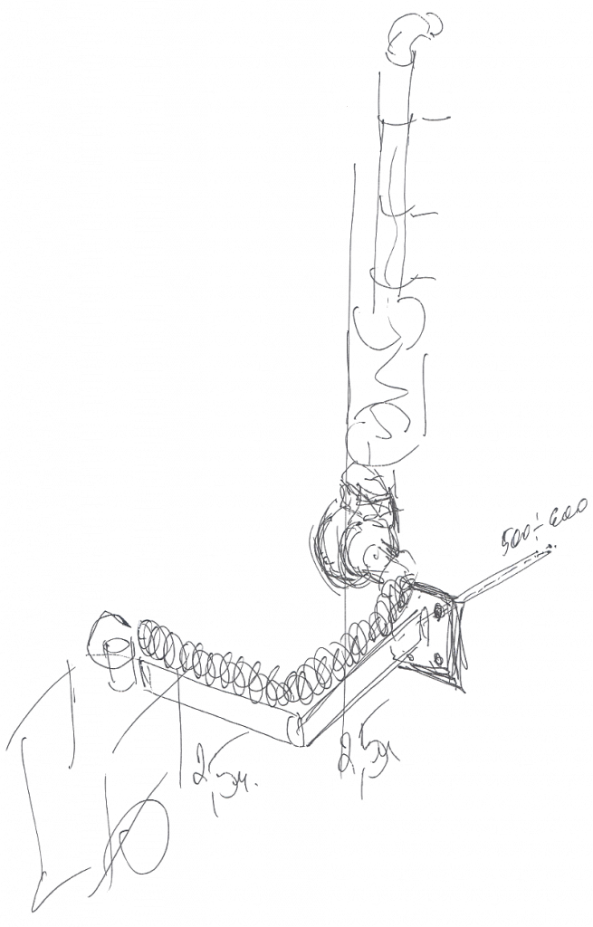 рисунок от руки: схематическое представление нестандартного крепеления воздуховода рисунок от руки: схематическое представление нестандартного крепеления воздуховода