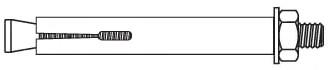 схематический чертеж анкерного болта с гайкой схематический чертеж анкерного болта с гайкой