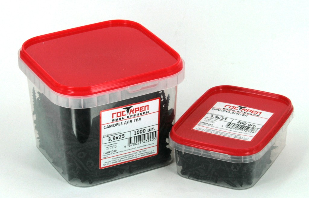 упаковки саморезы ГВЛ