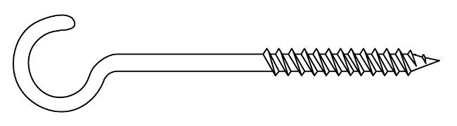 схематический рисунок шуруп-полукольцо