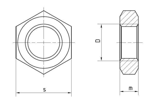 чертеж гайки низкой din 439 чертеж гайки низкой din 439