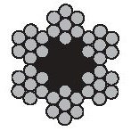 схематическое представление сечения троса дин 3055