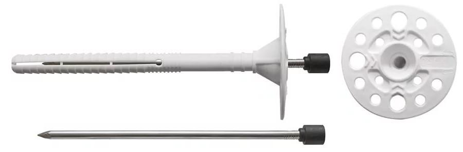 фото дюбеля с металлическим гвоздем и термоголовкой для теплоизволяции