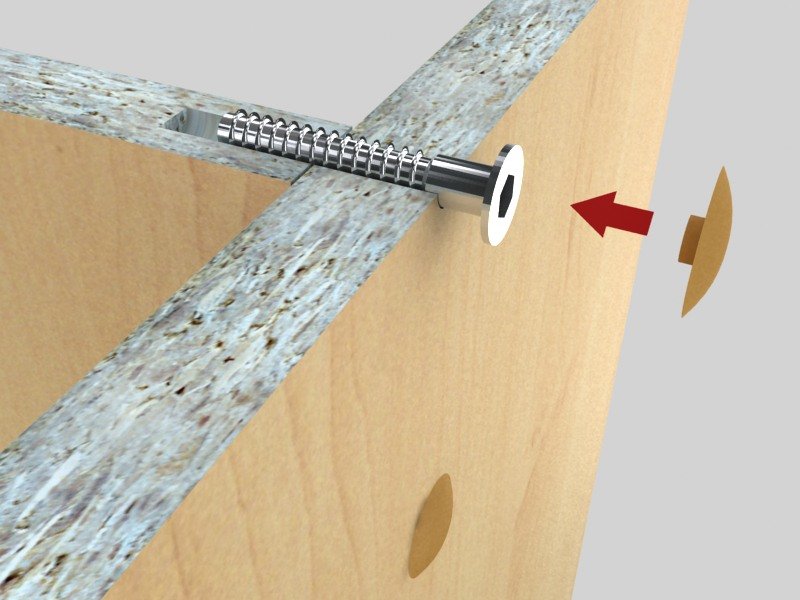 пример монтажа конфирмата