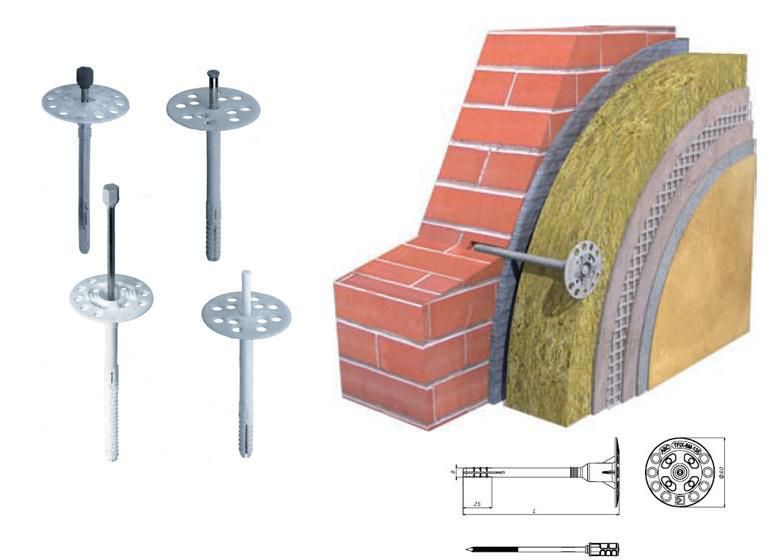 примеры дюбелей гриб и схема установки в разрезе примеры дюбелей гриб и схема установки в разрезе