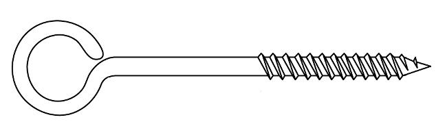 схематический рисунок шуруп-кольцо