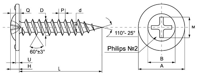 чертеж самореза с прессшайбой с размерами чертеж самореза с прессшайбой с размерами