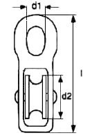 схематический чертеж блока такелажного одинарного