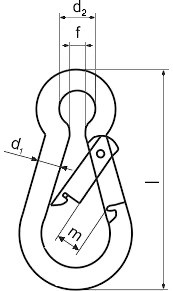 чертеж карабина din 5299 C чертеж карабина din 5299 C
