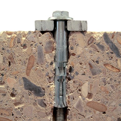 фото среза с анкер-болтом