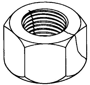 трещины напряжений гайки шестигранной