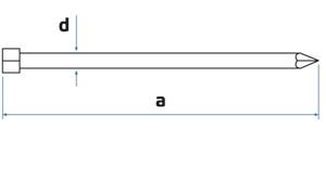схематический чертеж гвоздя финишного
