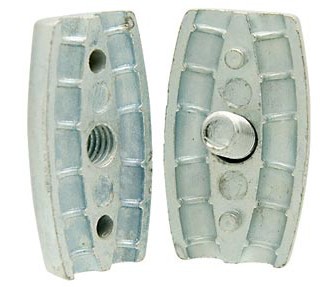 зажим бочонок с рельефной поверхностью внутри