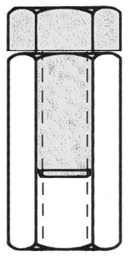схематическое избражение гайки с болтом