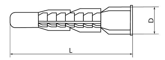 схематический чертеж дюбеля универсального