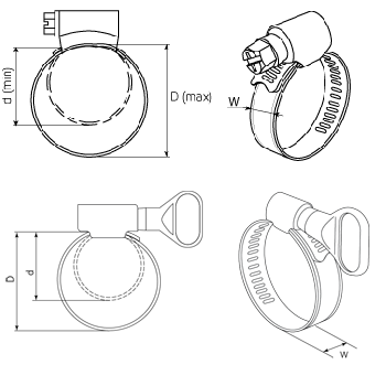 схематические чертежи хомутов обжимных схематические чертежи хомутов обжимных