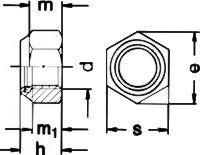 схематический рисунок гайки din_985 схематический рисунок гайки din_985