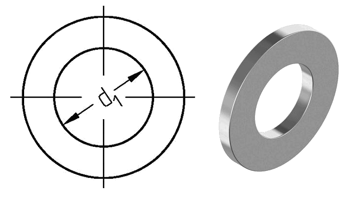 размер шайбы на чертеже и фото шайбы