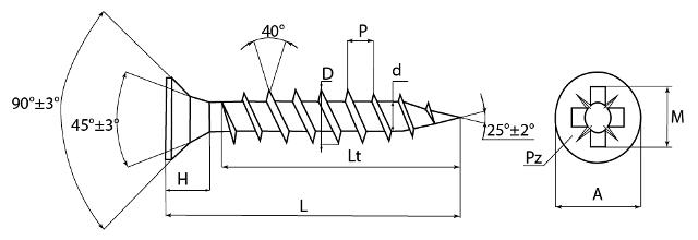 схематический чертеж шурупа универсального схематический чертеж шурупа универсального
