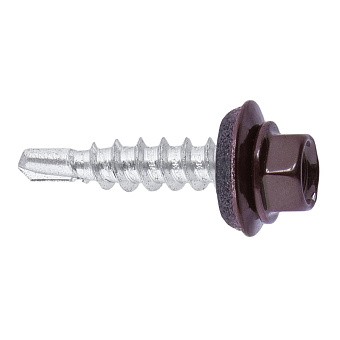 Купить Саморез кровельный ral 8017 (шоколадно-коричн.), 5,5x25 оптом