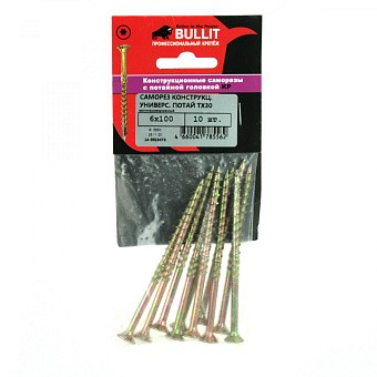 Купить Саморез конструкц.универсал bullit 6х100, потай tx30 оптом
