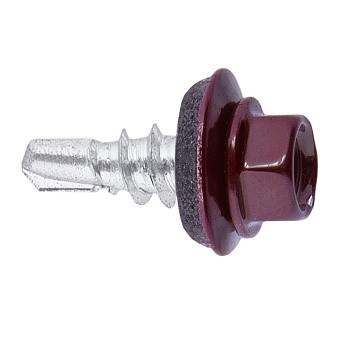 Купить Саморез кровельный ral 3005 (винно-красный), 5,5x19 оптом