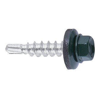 Купить Саморез кровельный ral 6005 (зелёный мох), 5,5x25 оптом