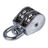 Блок двойной металл с вертлюгом фото