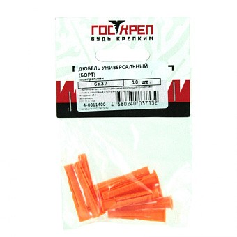 Купить Дюбель универ. полипропилен, 6x37 с бортиком оптом