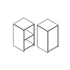 Прилавок глухой узкий