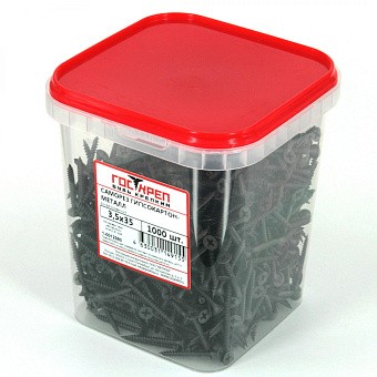 Купить Саморез ГМ, фосфат, 3,5x51 пл.конт. 1150 мл 500 шт оптом