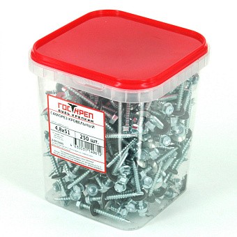 Купить Саморез кровельный, цинк, 6,3х51 оптом