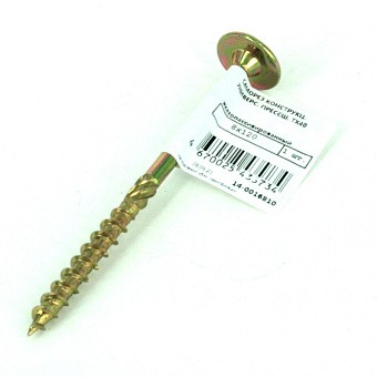 Купить Саморез конструкц.универсальный bullit 8х100 желт.,пресс-шайба tx40 оптом