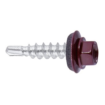 Купить Саморез кровельный ral 3005 (винно-красный), 5,5x25 оптом