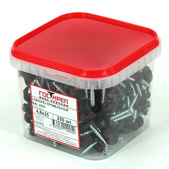 Купить Саморез кровельный, ral 3005 (винно-красный), 4,8х51 оптом