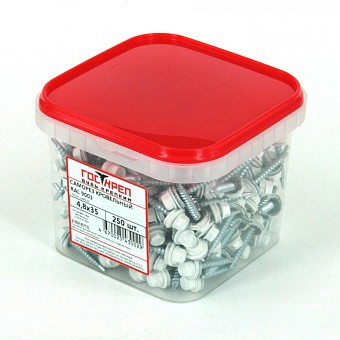 Купить Саморез кровельный, ral 9003 (сигнальный белый), 4,8x35 оптом