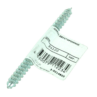 Купить Шуруп двусторонний 8х100 мм, цинк оптом