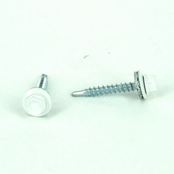 Купить Саморез кровельный, ral 9003 (сигнальный белый), 4,8x64 оптом