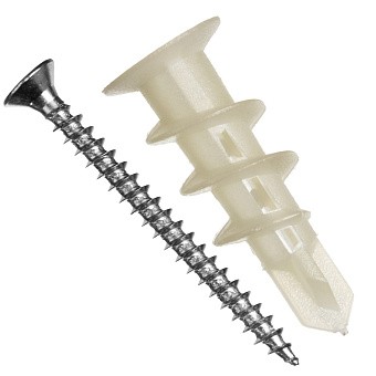 Купить Дюбель driva полипропилен, с шурупом оптом