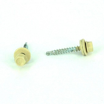 Купить Саморез кровельный ral 1014 (слон. кость), 4,8x35 оптом