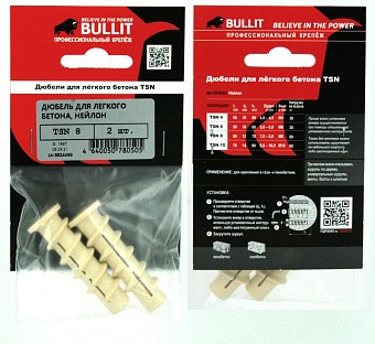 Купить Дюбель для легкого бетона tsn 4 оптом