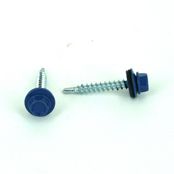 Купить Саморез кровельный ral 5005 (сигнальный синий), 5,5x38 оптом