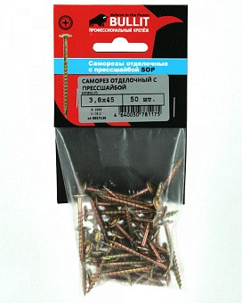 Купить Саморез отделочный с пресс-шайбой bullit 3,8х45 оптом