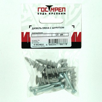 Купить Дюбель driva полипропилен, с шурупом оптом