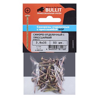 Купить Саморез отделочный с пресс-шайбой bullit 3,8х35 оптом