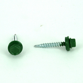 Купить Саморез кровельный ral 6002 (зеленый лист), 4,8x28 оптом