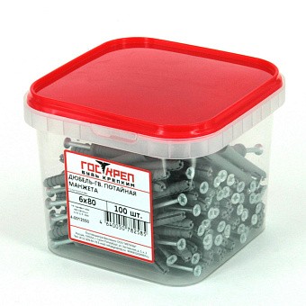 Купить Дюбель-гвоздь полипропилен, 8х80 потай манжета оптом