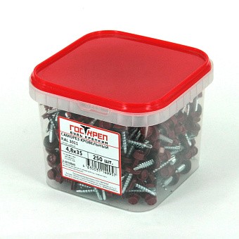 Купить Саморез кровельный, ral 3011 (коричнево-красный), 4,8x51 оптом